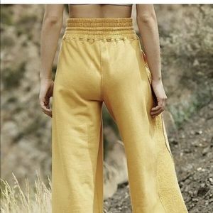 Free People  Wide Leg Pants Meadow-sweet Gold